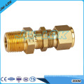 JW Conexiones-1 / 2NPT conector de compresión macho doble de cobre